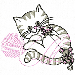 Cats Embroidery Design 12 Cats Embroidery Design 12